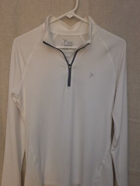 Old Navy White Quarter-Zip Performance Pullover